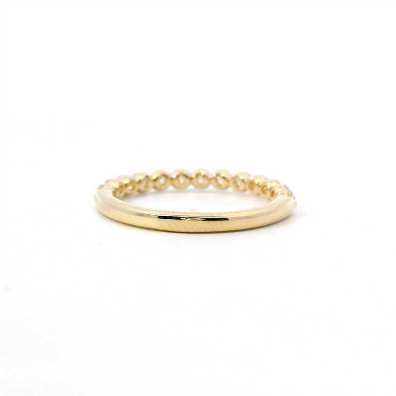 MPJ Exclusive Elegant Diamond Bands 14K Gold Yellow Stackable 0.51 Carats Shared Prong Diamond Anniversary Band