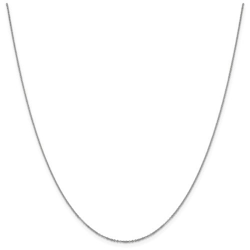 White 14 Karat Gold 20 Inch Cable Link Chain