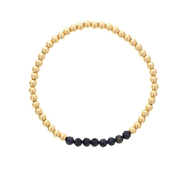 Gold Filled & Sapphire Bead Bracelet
