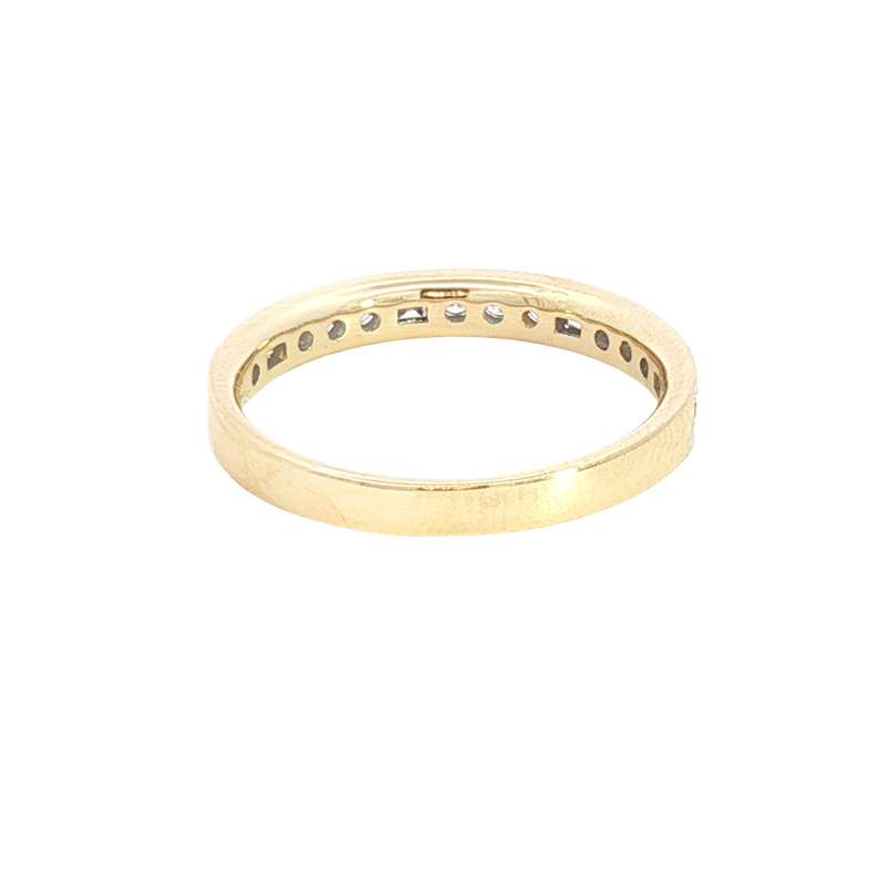 Elegant Diamond Bands 14K Gold Yellow Channel Set 0.17 Carats Diamond Anniversary Band
