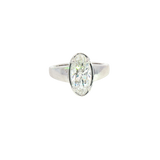 14K White Gold Oval Cut 2.14 Carats Lab Grown Diamond Solitaire Ring