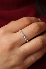 Elegant Diamond Bands 14K White Gold Anniversary 1/3  Carats Diamond Anniversary Band