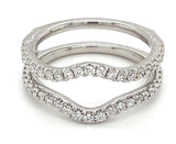 White 14 Karat Gold 0.55 Carats Diamond Engagement Ring Guard