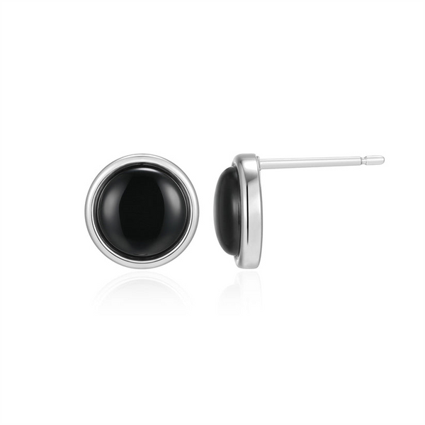 White Sterling Silver Stud Earrings