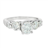 14K Gold White Accented Round Diamonds Engagement Ring - Lab-Grown 1.75 CTW Diamond