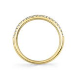 Elegant Diamond Bands 14K Yellow Gold Stackable 0.18 Carats Diamond Stackable Band