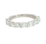 Elegant Diamond Bands 14K White Gold Rectangular Cushion & Oval Cut 1.55 Carats Lab Grown Diamond Band