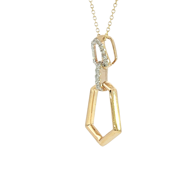 Elegant Diamond Necklaces 14K Yellow Gold 0.11 Carats Diamond Necklace - 18 Inch