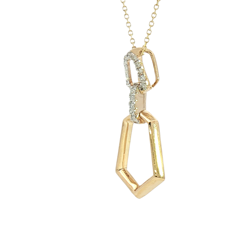 Elegant Diamond Necklaces 14K Yellow Gold 0.11 Carats Diamond Necklace - 18 Inch