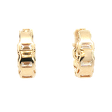 Classic & Contemporary 14K Yellow Gold Emerald Cut 3.61 Carats Lab-Grown Diamond Huggie Earrings