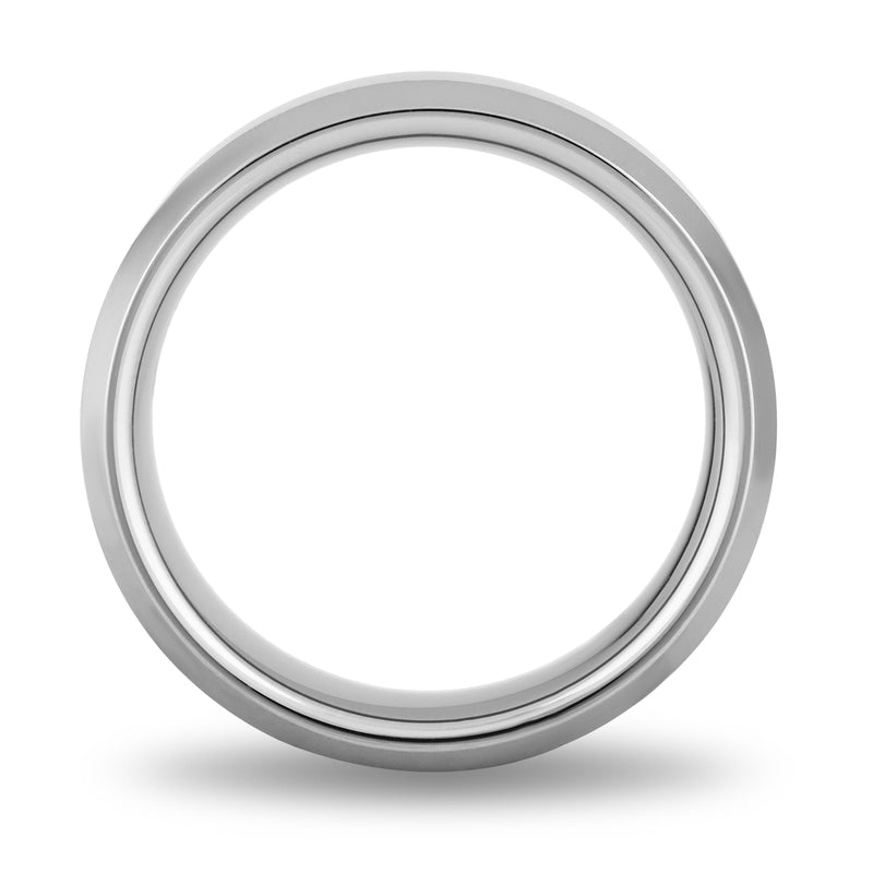 White Tungsten 8 MM Comfort Fit Band