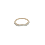 Elegant Diamond Bands 14K Yellow Gold 0.25 Carats Diamond Contoured Band