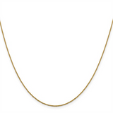 Elegant & Durable Designs 14K Yellow Gold 0.90 MM Diamond Cut Twisted Box Necklace - 18 Inch