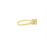 Estate Collection Bold & Elegant 10K Gold Synthetic Yellow Heart Accented Color Stone Fashion Ring