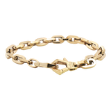 Bold & Stylish Alternative Metal Bracelets Yellow Stainless Steel Link Bracelet, 8 Inch