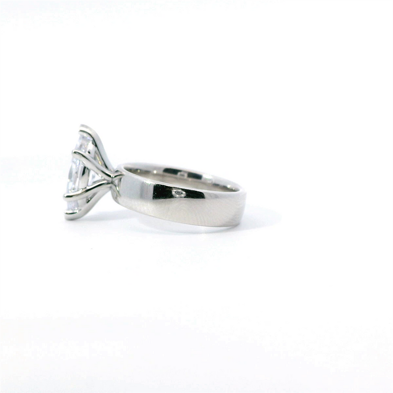 MPJ Exclusive Elegant Mounting 14K Gold White Solitaire Marquise 2.50 Carats, 13x7MM Engagement Ring