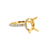 Elegant Diamond Mountings 18K Yellow Gold 3.0 Carat Round Setting -  0.56 Carat Diamonds