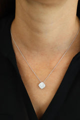 Elegant Diamond Necklaces 18K Gold White 1.22 Carats Diamonds Drop Pendant Necklace - 18 Inch