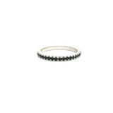 MPJ Exclusive Elegant & Trendy 14K Gold White 0.29 Carats Black Diamond Stackable Fashion Band