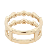 14K Yellow Gold 0.55 Carats Diamond Ring Guard