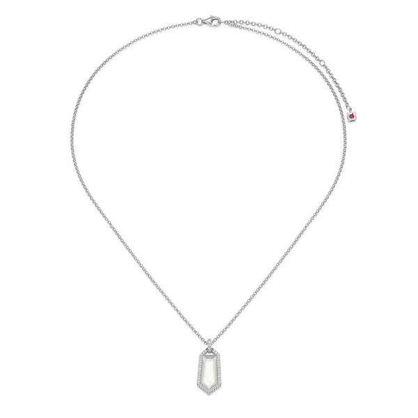 White Sterling Silver Drop Necklace