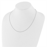 Elegant & Durable Designs 10K Gold White 1.2mm Cable Link Chain, 18 Inch Adjustable