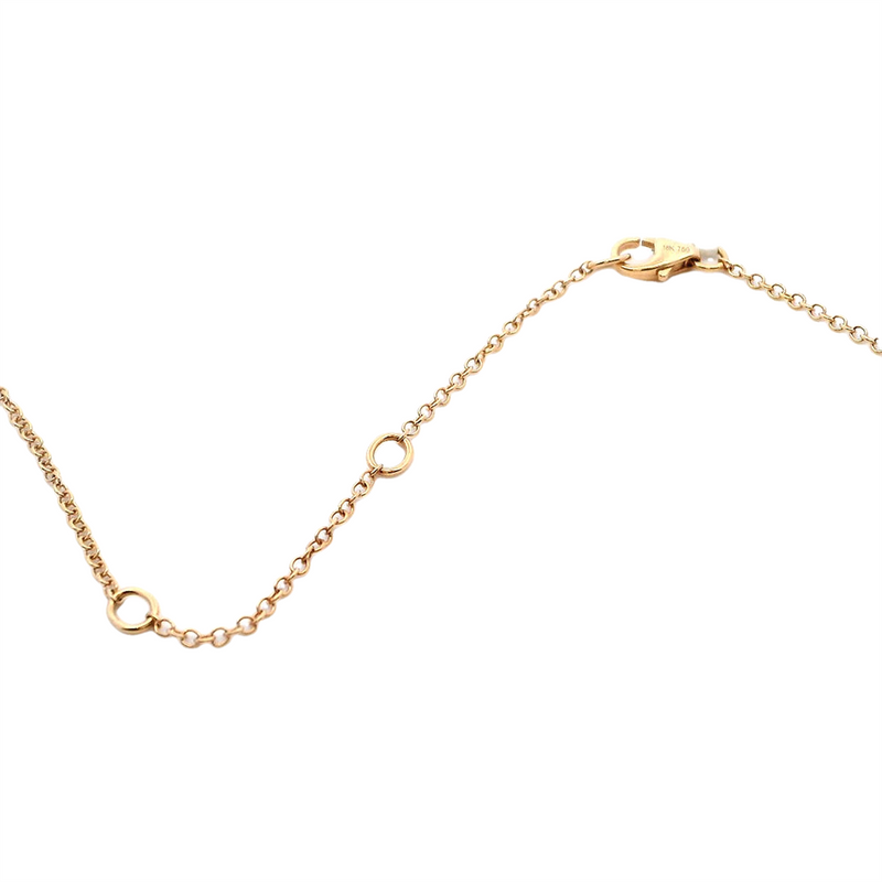 Vibrant 18K Gold Rosé 1.13 Carats Morganite & 0.20 Carats Diamond Station Necklace, 18 Inch