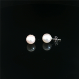 Timeless & Sophisticated Design 14K White Gold 5.5 - 6.0 MM Saltwater Akoya Cultured Pearl Stud Earrings