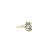 14K Gold Yellow Hidden Halo Oval Lab Grown Diamond Bezel Engagement Ring - Lab-Grown 3.24 CTW Diamond