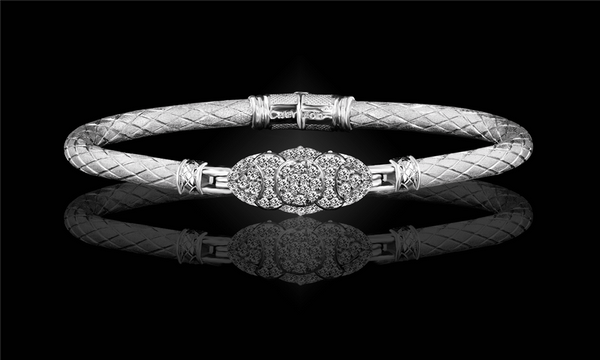 Sophisticated & Timeless Diamond Bracelets Sterling Silver 0.65 Carats Lab Grown Diamond Bangle Bracelet - 8 Inch