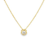 Elegant Diamond Necklaces 14K Yellow Gold 0.41 Carats Diamond Solitaire Necklace - 17 Inch