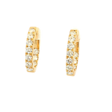 Classic & Contemporary 18K Yellow Gold 1.63 Carats Diamond Oval Inside Out Hoop Earrings