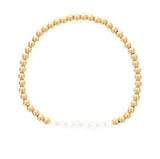 White Topaz Bead Bracelet