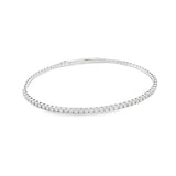 Sophisticated & Timeless Diamond Bracelets 14K White Gold 1.03 Carats Diamond Flexible Bangle Bracelet - 6.75 Inch