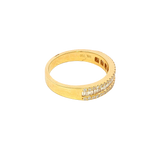 Elegant & Trendy 18K Yellow Gold Baguette & Round Cut 0.49 Carats Diamond Band