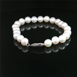 Elegant Pearl Bracelet 14K White Gold Freshwater 7.0 - 7.5 MM Pearl Bracelet, 7 Inch