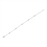 Sophisticated & Timeless Diamond Bracelets 14K White Gold Diamonds By The Yard Sparkle Chain Bracelet - 0.10 CTW - 7 Inch