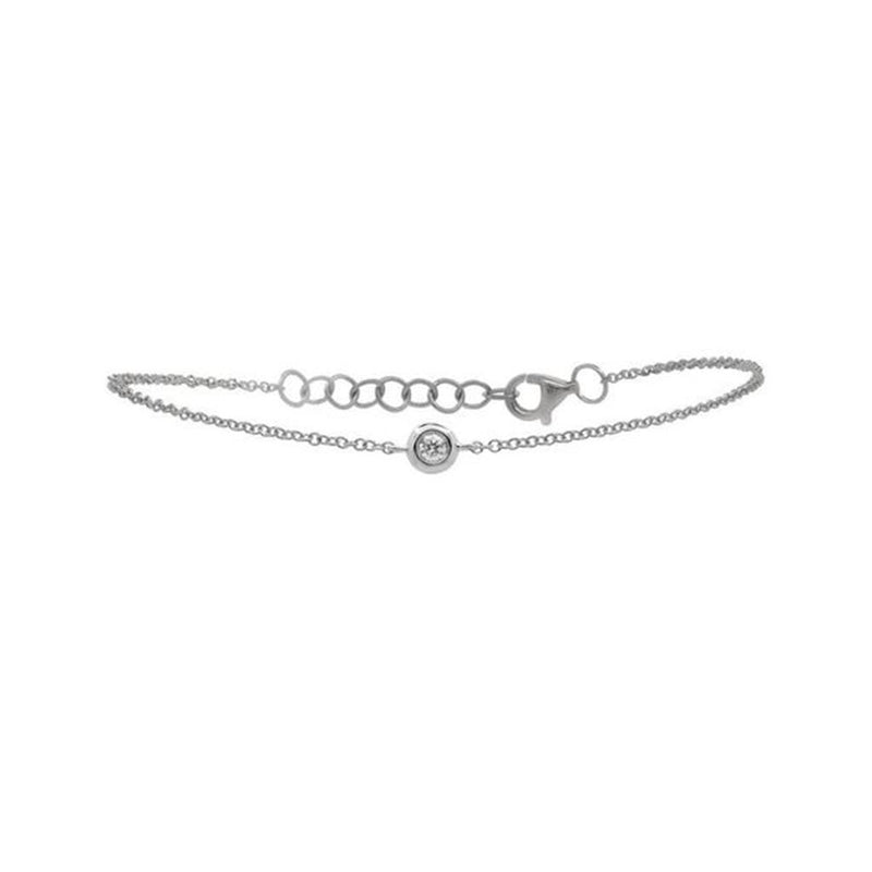 Sophisticated & Timeless Diamond Bracelets 14K White Gold 0.06 Carats Diamond Bracelet - 7 Inch
