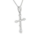 Elegant Diamond Necklaces & Pendants 18K White Gold 0.58 Carats Diamond Cross Pendant