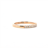 Elegant Diamond Bands 14K Gold Rose Stackable 0.20 Carats Diamond Negative Space Anniversary Band