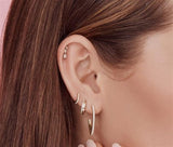 Classic & Contemporary 14K Yellow Gold 0.04 Carats Diamond Huggie Earrings