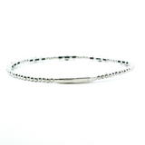 Sophisticated & Timeless Diamond Bracelets 14K Gold White & Titanium Flexible Diamond Bangle Bracelet - 0.69 CTW, Size 6.75 Inch