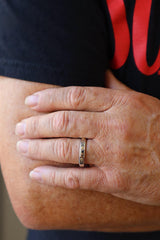 White and Yellow 18K Gold Cartier Inspired Wedding Band