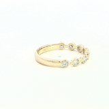Elegant & Trendy 14K Yellow Gold 0.24 Carats Diamond Stackable Ring