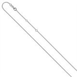 Elegant & Durable Designs 10K Gold 1.1mm White Round Cable Link Chain, 18 Inch