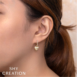 Classic & Contemporary 14K Gold Yellow 0.1 Carats Diamond Dangle Earrings