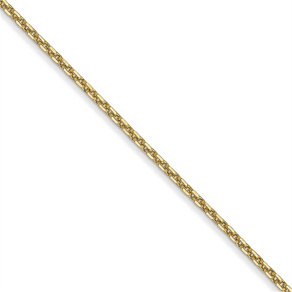 Elegant & Durable Designs 10K Gold Yellow 0.95mm Cable Link Chain, 20 Inch