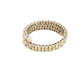 Elegant & Trendy 14K Yellow & White Gold 0.51 Carats Diamond Flexible Bypass Ring