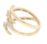 Elegant & Trendy 14K Yellow Gold 0.20 Carats Diamond Split Band Ring