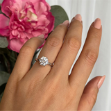 14K Gold White Estate Solitaire Round Diamond 6-Prong Engagement Ring - Approximately 1.25 CTW Diamond